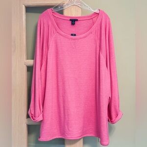 Westbound Bright Pink Long Sleeve Top
